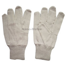 Gant de forage de coton de 8oz de NMSAFETY, gants tricotés de travail de coton de poignet tricoté